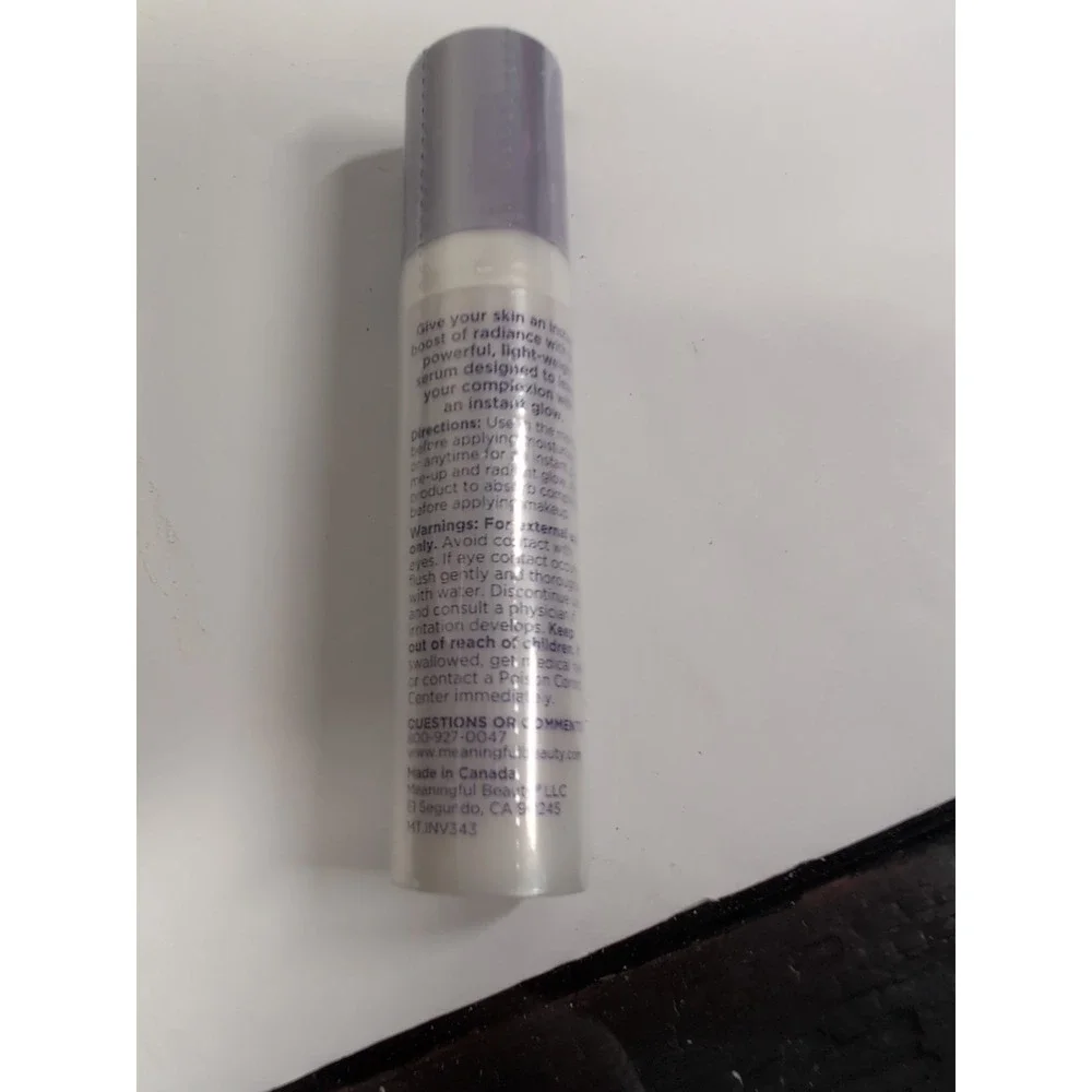 Meaningful Beauty Glowing Serum .27 oz. 8 ml Instant Glow Travel Size Sealed NEW